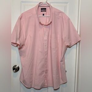 Nautica Pink Short Sleeve Flex Button Shirt Size 3XL